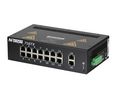 Industriell Ethernet-switch, RJ45-portar 16, 100Mbps, Hanterat
